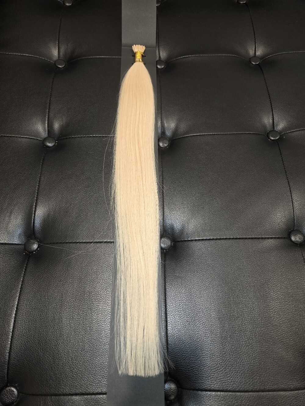 20" Virgin Malaysian Platinum Blonde Straight I Tips